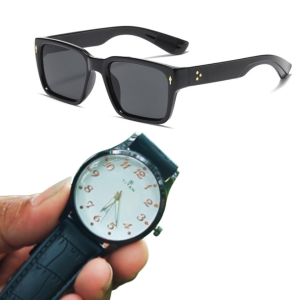 Boss sunglass & Titan watch